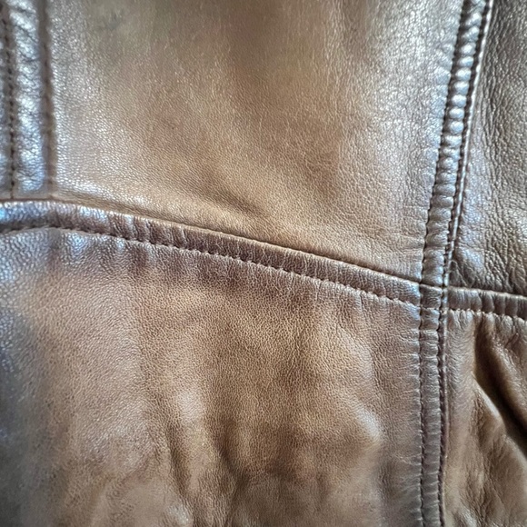NWT Massimo Dutti distressed leather jacket - Picture 9 of 9